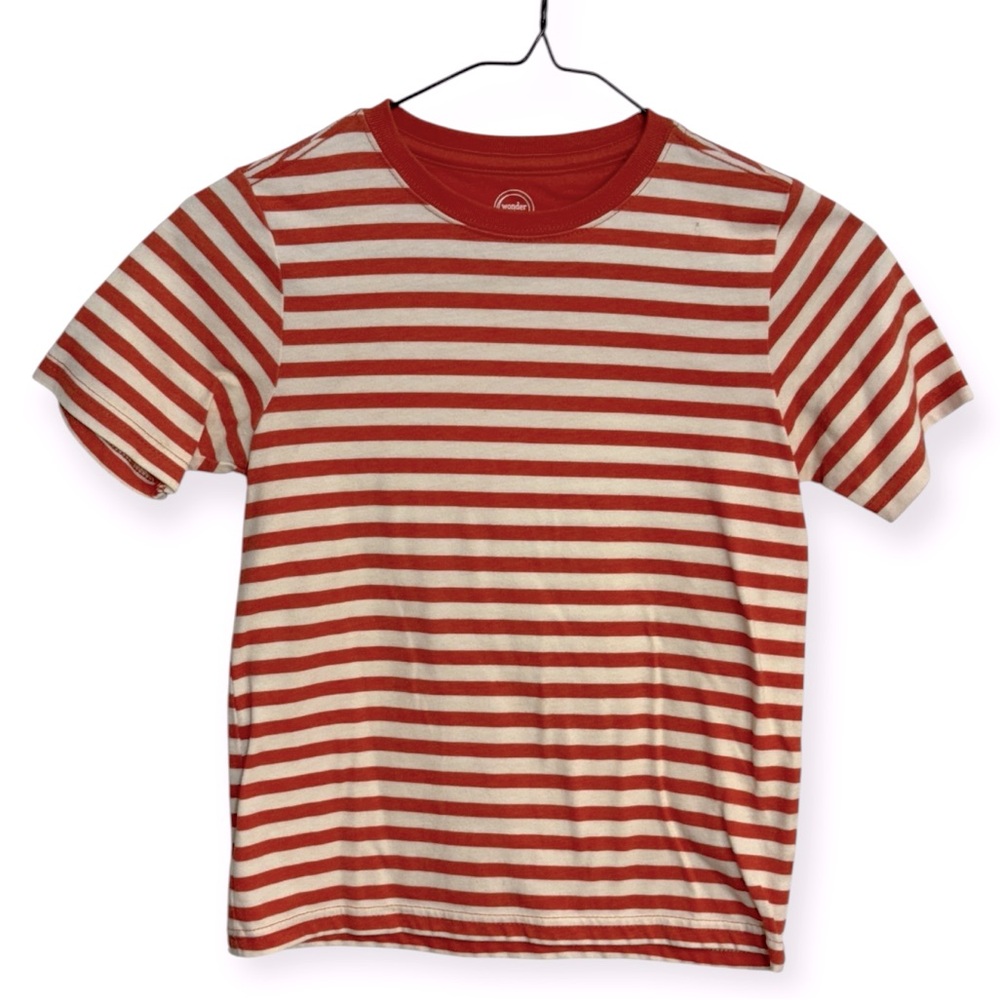 Wonder Nation Red and White Striped Tee M8